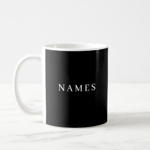 Simple Black Custom Add Your Name Elegant Coffee Mug