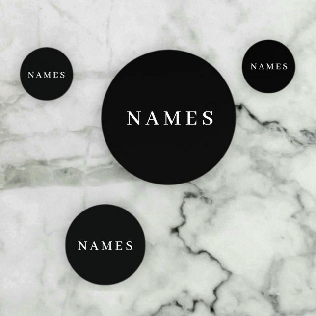 Simple Black Custom Add Your Name Elegant Confetti (Creator Uploaded)