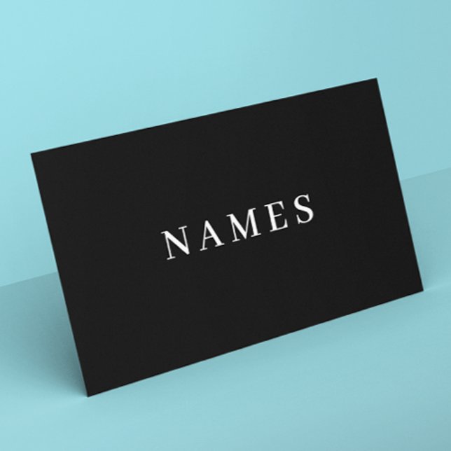 Simple Black Custom Add Your Name Elegant Discount Card (Creator Uploaded)