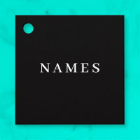 Simple Black Custom Add Your Name Elegant