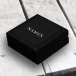 Simple Black Custom Add Your Name Elegant Gift Box<br><div class="desc">Simple Black Custom Add Your Name Elegant Design for Anyone.</div>