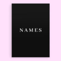 Simple Black Custom Add Your Name Elegant