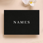 Simple Black Custom Add Your Name Elegant Holiday Postcard<br><div class="desc">Simple Black Custom Add Your Name Elegant Design for Anyone.</div>