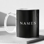 Simple Black Custom Add Your Name Elegant Large Coffee Mug<br><div class="desc">Simple Black Custom Add Your Name Elegant Design for Anyone.</div>