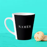Simple Black Custom Add Your Name Elegant Latte Mug<br><div class="desc">Simple Black Custom Add Your Name Elegant Design for Anyone.</div>