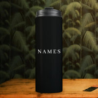Simple Black Custom Add Your Name Elegant