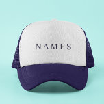 Simple Black Custom Add Your Name Elegant Trucker  Hat<br><div class="desc">Simple Black Custom Add Your Name Elegant Design for Anyone.</div>