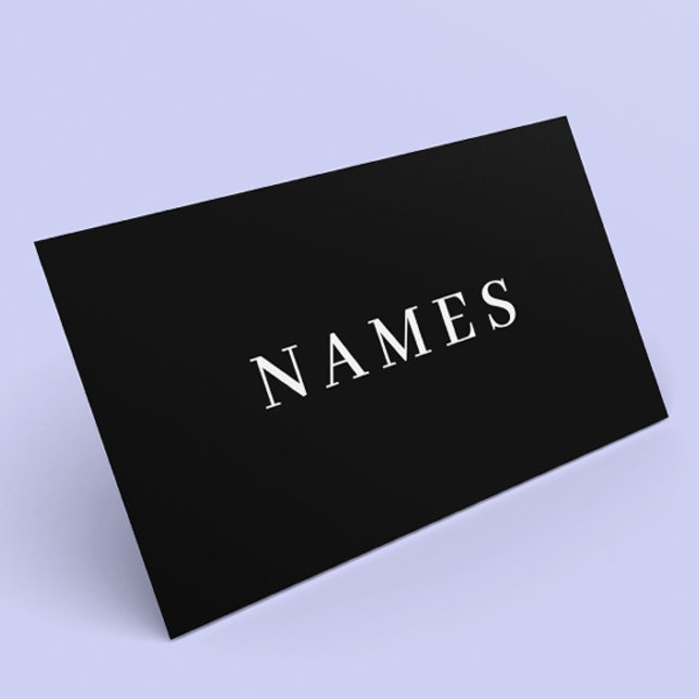 Simple Black Custom Name Elegant Business Card (Creator Uploaded)