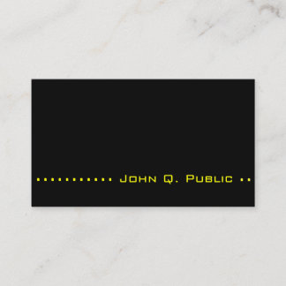 Simple Black Design with Dotted Line Business Card