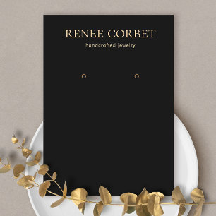 Simple Black Earring Display Card