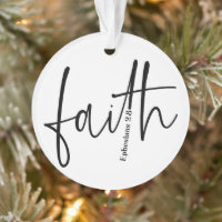 Simple Black Faith Bible Verse Calligraphy Text