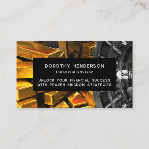 Simple Black Financial Advisor Photo Business Card