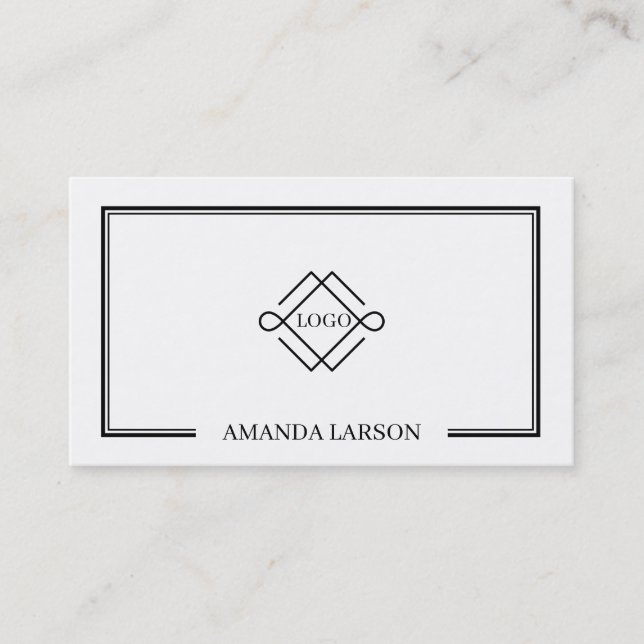 Simple Black Frame Business Card (Front)