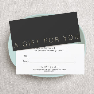Simple Black  Gift Certificate