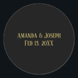Simple Black&Gold Design - Circle Sticker<br><div class="desc">Mid Mod Design - Square Sticker</div>