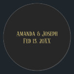 Simple Black&Gold Design - Circle Sticker<br><div class="desc">Mid Mod Design - Square Sticker</div>