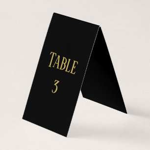 Simple Black&Gold Design - Table Number