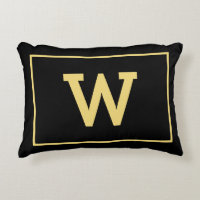 Simple Black Gold Initial Monogram