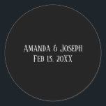 Simple Black & Grey Design - Circle Sticker<br><div class="desc">Mid Mod Design - Square Sticker</div>