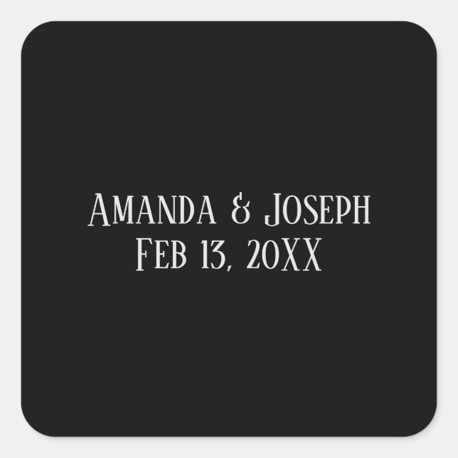 Simple Black & Grey Design - Square Sticker (Front)