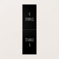 Simple Black & Grey Design - Table Number