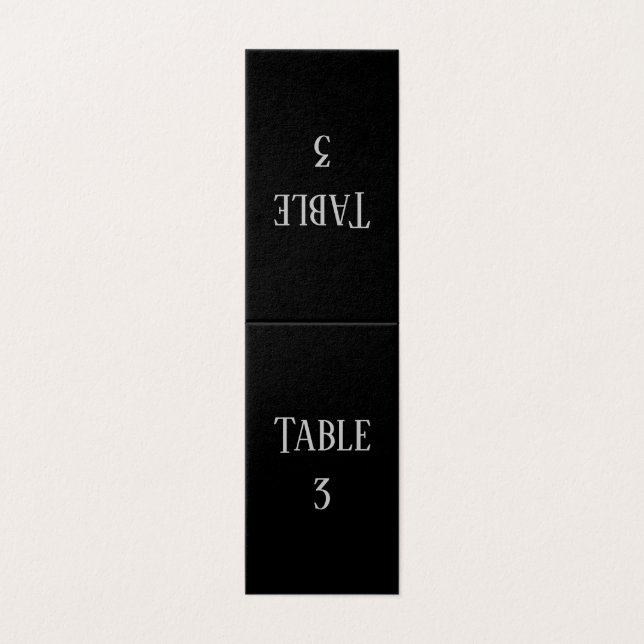 Simple Black & Grey Design - Table Number (Outside Unfolded)