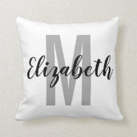 Simple Black Grey Hand Script Monogram