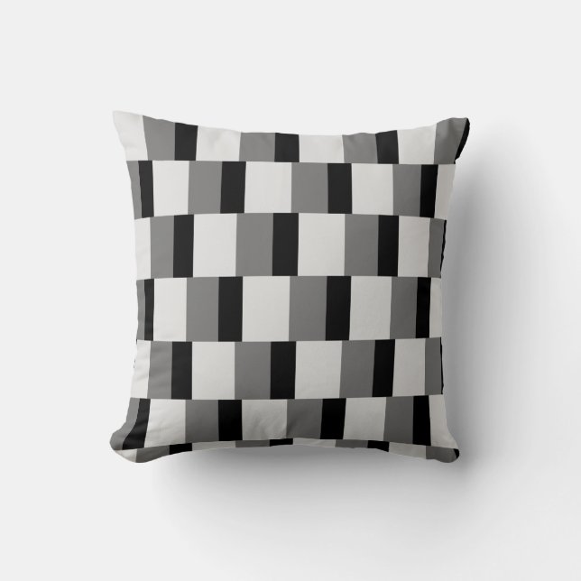 Simple Black & Grey Pattern Cushion (Front)