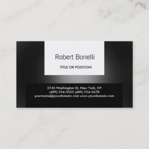 Simple Black Grey Plain Modern Business Card