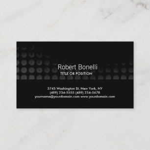 Simple Black Grey White Plain Business Card