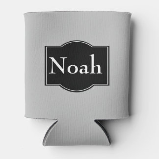 Simple Black Label Personalised Can Cooler