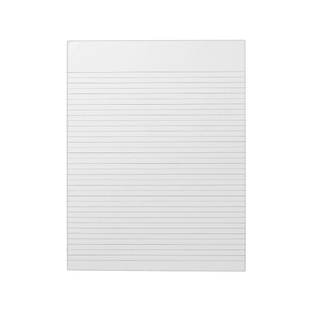 Simple Black Line College Rule  Notepad (Rotated)