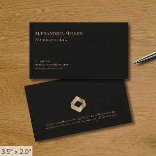 Simple Black Luxury Logo Business Card