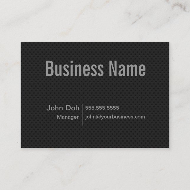 Simple Black Metal Business Card (Front)
