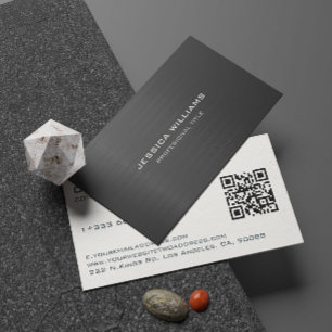 Simple Black Metallic Look  Business Card