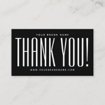 Simple black minimalist thank you