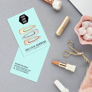 Simple Black Mint Multiple Hair Clip Display Card