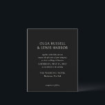 Simple Black Modern Budget Wedding Invitation<br><div class="desc">Modern wedding invitations featuring a clean and simple design with bold fonts.</div>