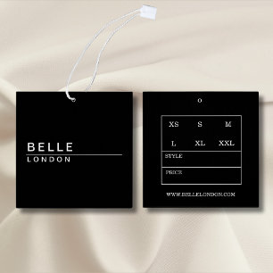 Simple Black Modern Business Hang tag