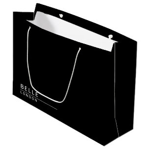 Simple Black Modern Business Large Gift Bag