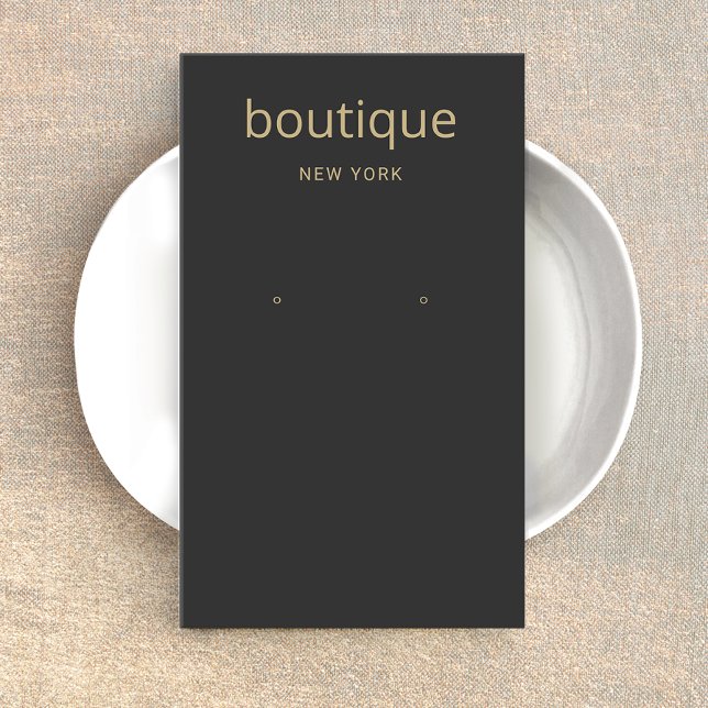 Simple Black Modern Long Earring Display Card (Creator Uploaded)
