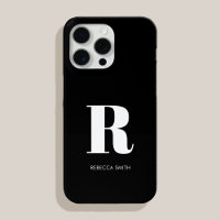 Simple Black Modern Monogram