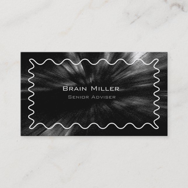 Simple Black Modern Professional Business Card (Front)