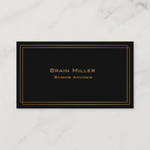Simple Black Modern Professional Business Card