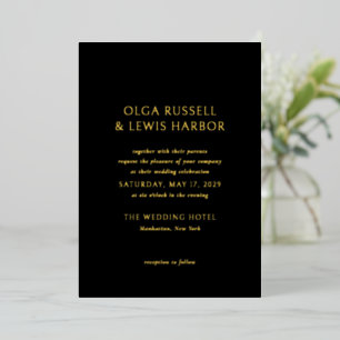 Simple Black Modern Wedding