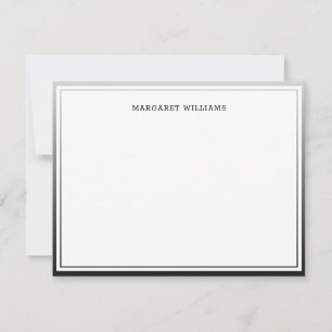 Simple Black Ombre Border Professional Modern Card