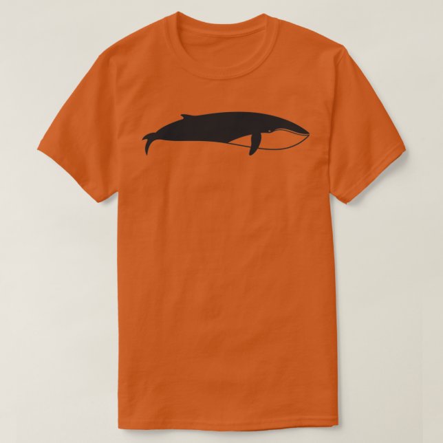 Simple Black on White Whale 3 T-Shirt (Design Front)