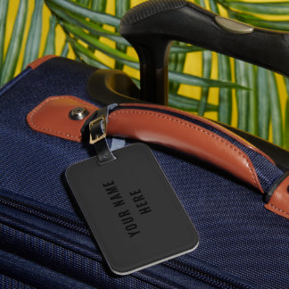 Simple Black Out Modern Minimalist Simple Luggage Tag