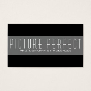Simple Black Photographer Photography Card
