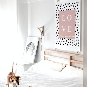 Simple Black & Pink LOVE  Let ours Value Everyone  Poster